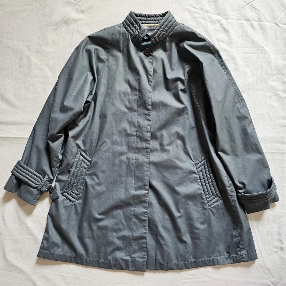 Misty Harbor vintage button-down light-weight short trench coat Size 10 - Picture 3 of 8